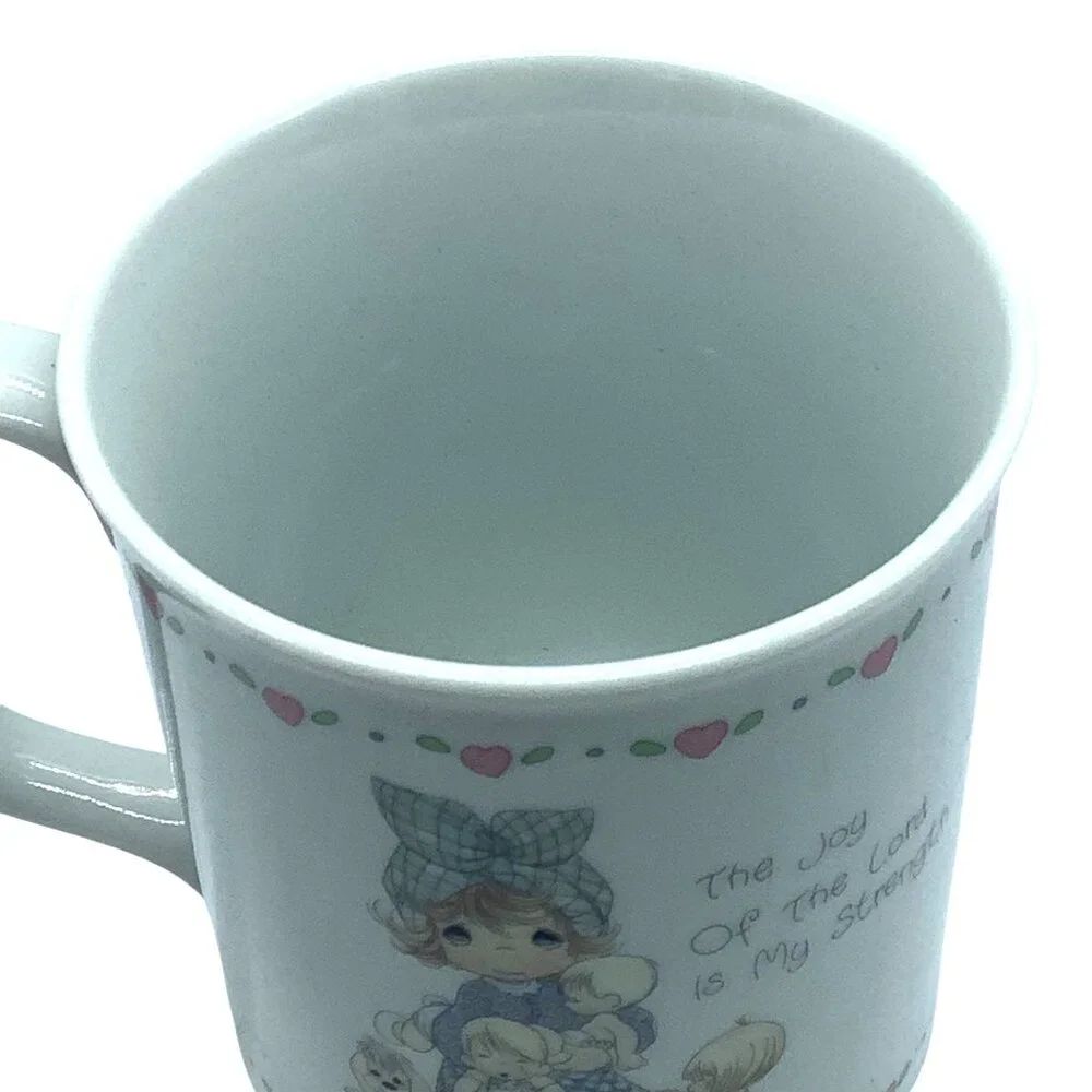 Vtg 1985 Precious Moments Enesco Cup Mug The Joy Of The Lord Is‎ My Strength Mom